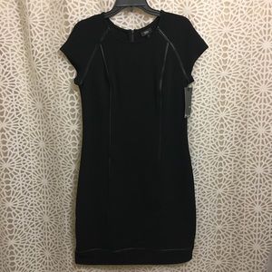 🆕NWT Mossimo LBD with Leather Piping- M